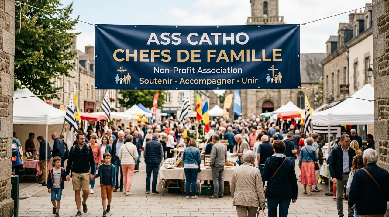 Institutional banner display and public presentation in Jugon-les-Lacs