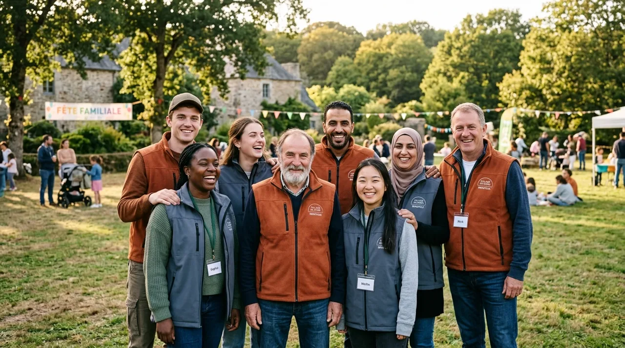 Group of dedicated non-profit volunteers in Brittany